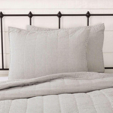 Hatteras Seersucker Blue Ticking Stripe Standard Sham 21x27 VHC Brands - The Fox Decor